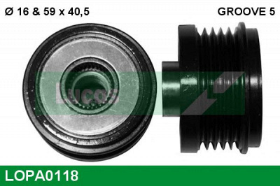 LUCAS ENGINE DRIVE lopa0118 -  Механизм свободного хода генератора